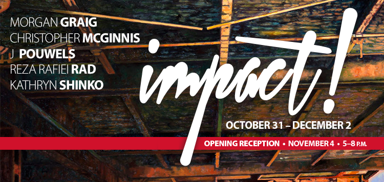 Art gallery, "Impact" header design 