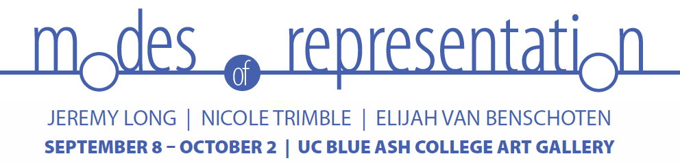 Art Exhibit "Modes of Representation" header design 