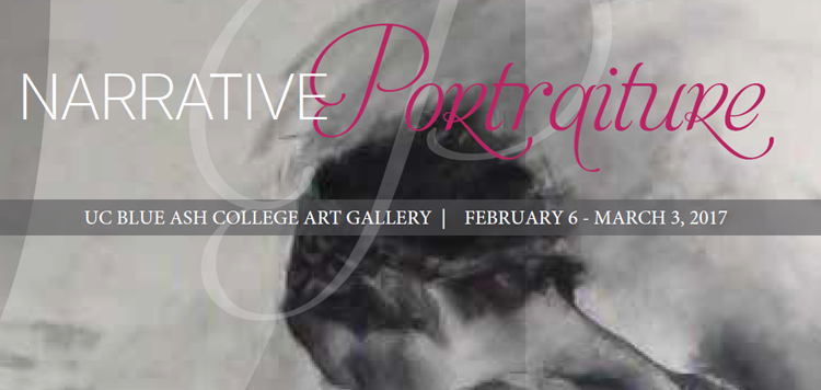 Art gallery "Narrative Portraiture" header design