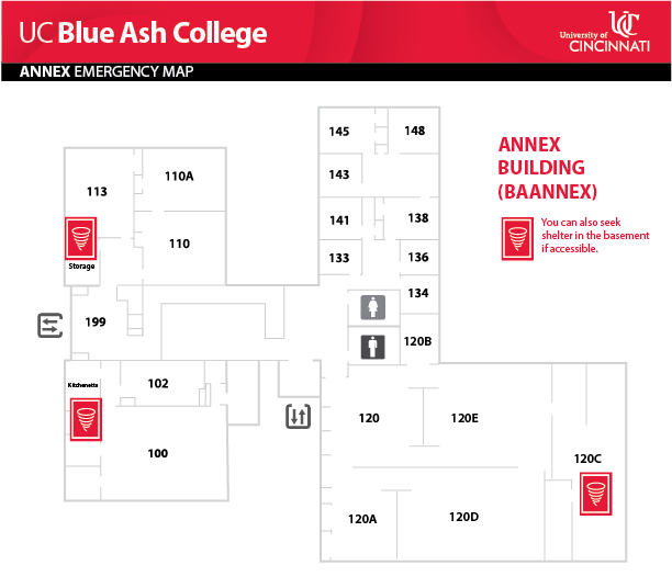 UC Blue Ash College Annex Emergency Map