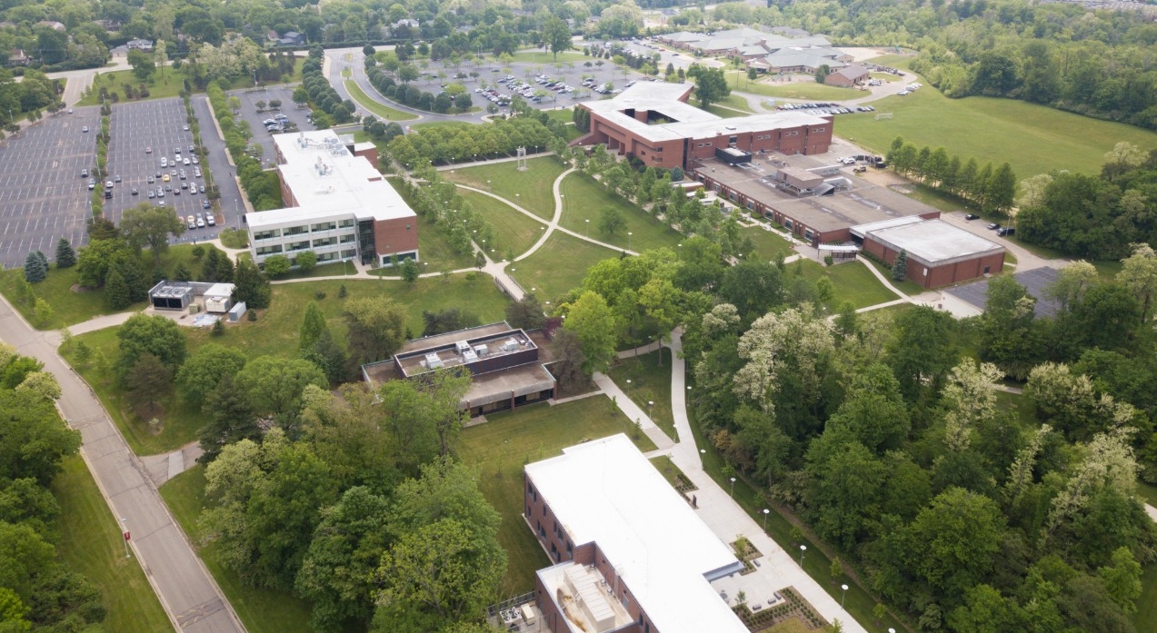 Aerial image of UC Blue Ash College campus