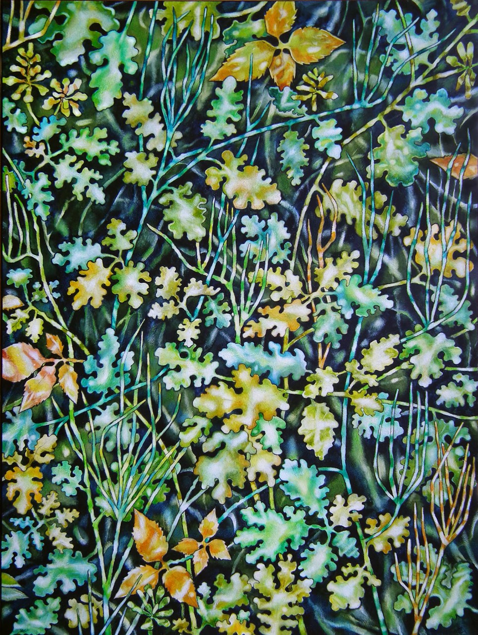 Pilgrimage, varnished watercolor on panel (2014), $1000