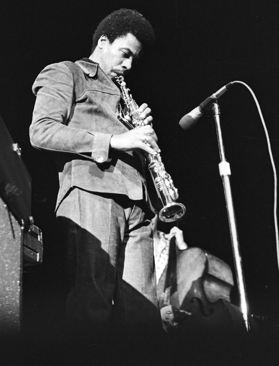 Wayne Shorter (Weather Report), silver gelatin photograph (1973), $75