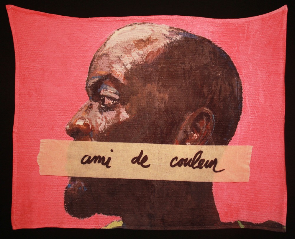 1. French for Antoine, ink on polyester, 60” x 80” (2014)