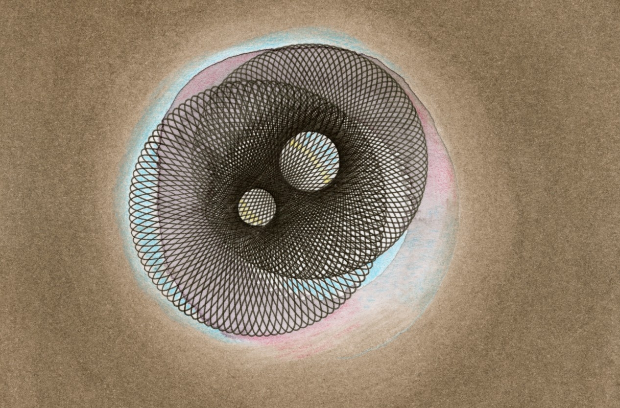 2. Approximation 2, mixed media, 6” x 6” (2015)