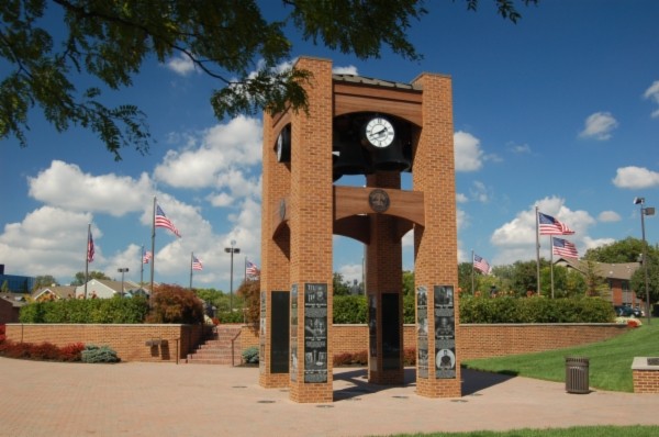 bell tower in downtown Blue Ash