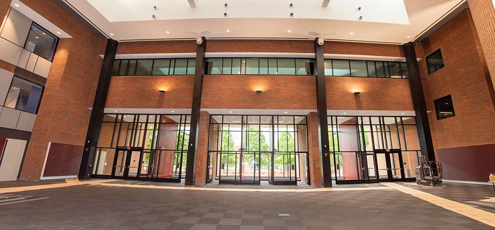 Muntz Hall gathering space panorama