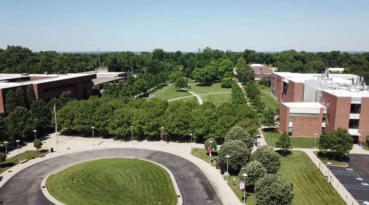 Aerial image of UC Blue Ash College campus