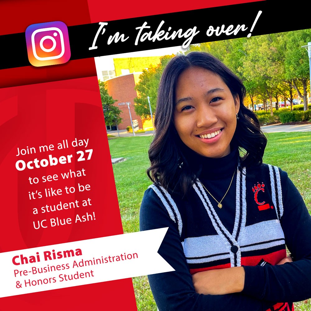 Instagram screenshot of Chair Risma social media smiling outside