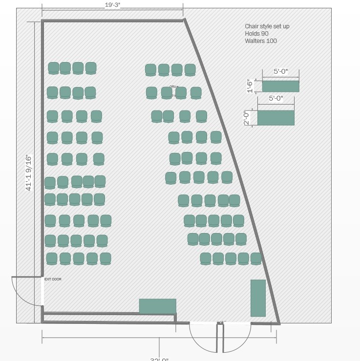 chairs-only Floorplan for Walters 100