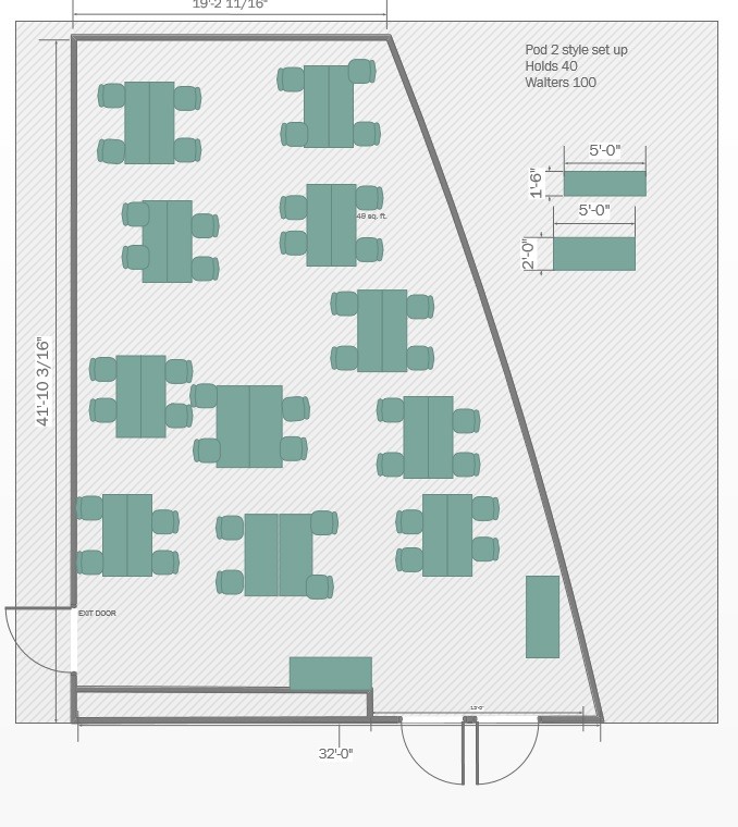 pod-layout version 2 Floorplan for Walters 100