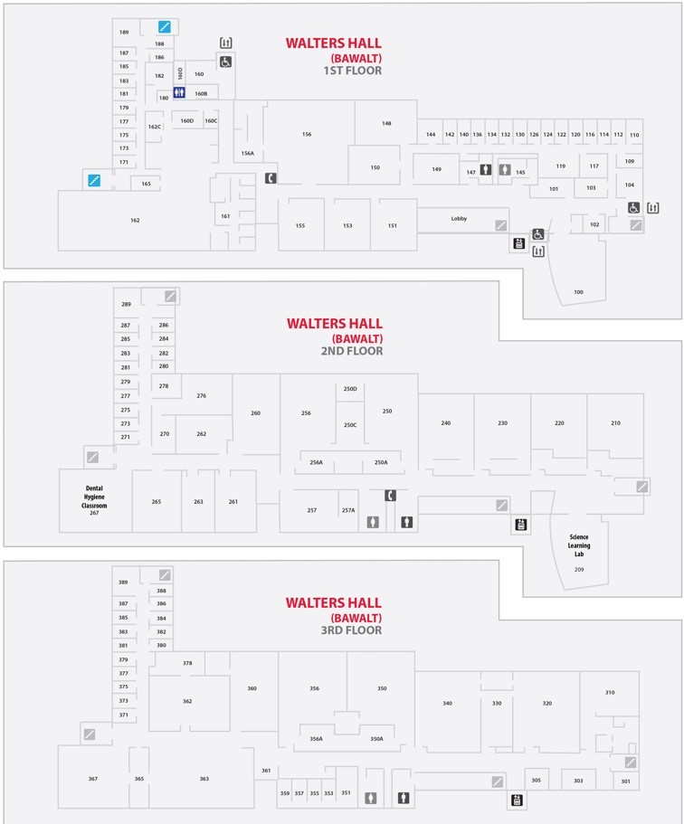Walters Hall floorplan