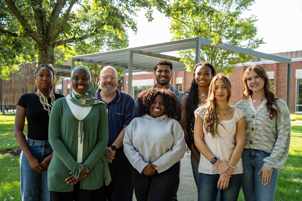 Student government officers with staff advisor Chris Dziekan